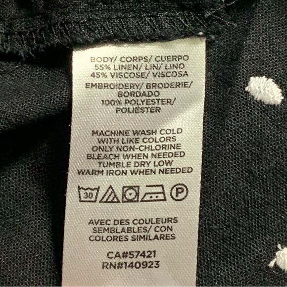 LOFT Dotted Functional buttons Button-up Fluttering Blouse MP - Picture 6 of 9